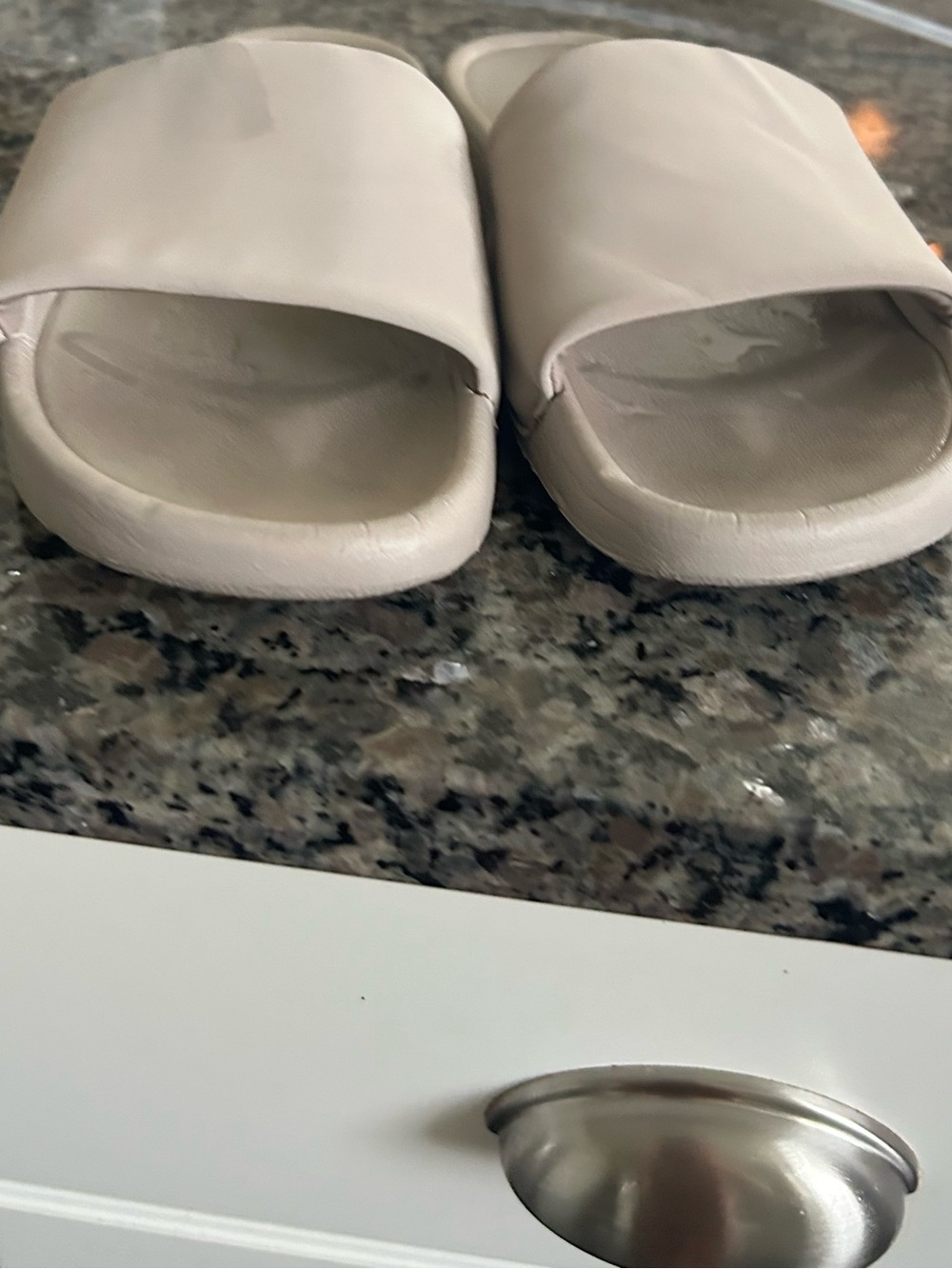 Light Gray Slide Sandals - Minimal Slide - Picture 2 of 4